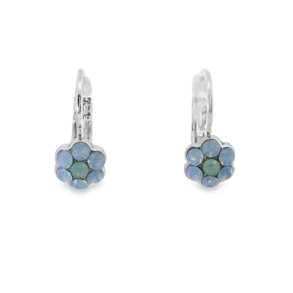 White Petite Flower Dangle Earrings in "Daiquiri" Blocher Jewelers Ellwood City, PA