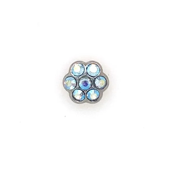 Mariana Dark Aurora Borealis Flower Stud Earrings Image 2 Blocher Jewelers Ellwood City, PA