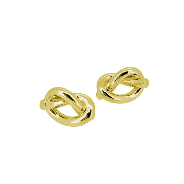 Gold Vermeil Sterling Silver Knot Stud Earrings Blocher Jewelers Ellwood City, PA
