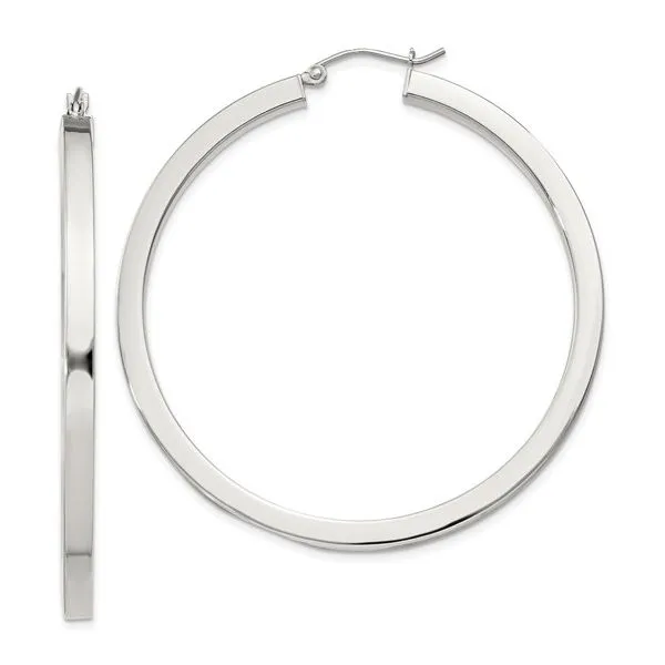 Square Tube Hoop Earrings Blocher Jewelers Ellwood City, PA