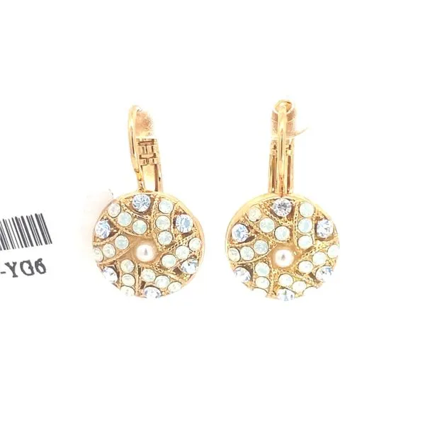 Mariana - Gold Plated Pearl Floral Leverbacks Blocher Jewelers Ellwood City, PA