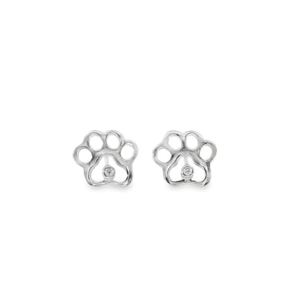 Sterling Silver Paw Print Stud Blocher Jewelers Ellwood City, PA