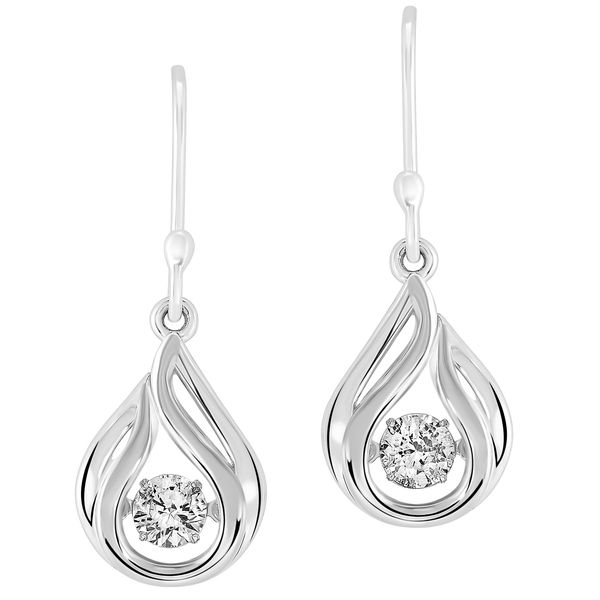 Sterling Silver Dangle Earrings with CZs Blocher Jewelers Ellwood City, PA