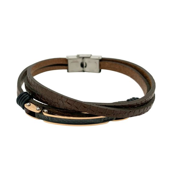Brown Leather 3 Cord Bracelet Blocher Jewelers Ellwood City, PA