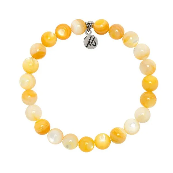 Defining Bracelet- Prosperity Bracelet with Yellow Shell Gemstones Blocher Jewelers Ellwood City, PA