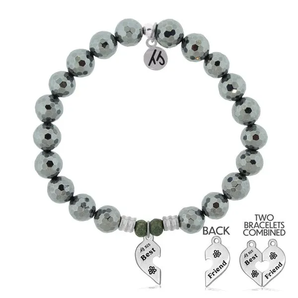 Terahertz Stone Bracelet with Forever Friends Sterling Silver Charm Blocher Jewelers Ellwood City, PA