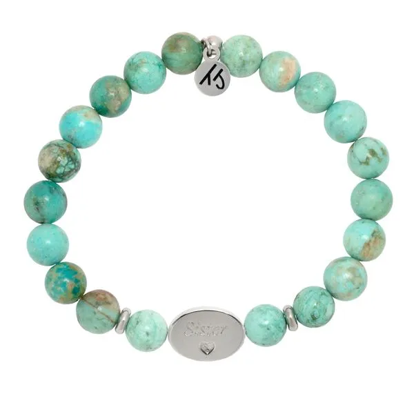Peruvian Turquoise Bracelet with In-Line 