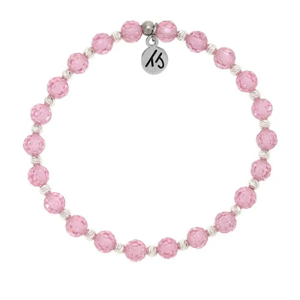 Mindfulness Collection- Pink CZ Gemstone Stacker Bracelet Blocher Jewelers Ellwood City, PA