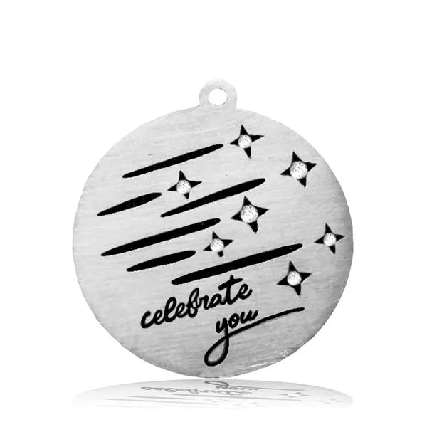 Denim Blue Agate Gemstone Bracelet with Birthday Wishes Sterling Silver Charm Image 3 Blocher Jewelers Ellwood City, PA