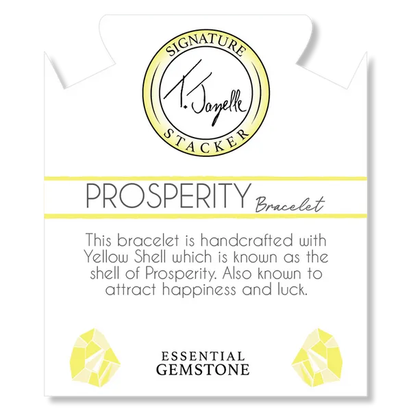 Defining Bracelet- Prosperity Bracelet with Yellow Shell Gemstones Image 2 Blocher Jewelers Ellwood City, PA