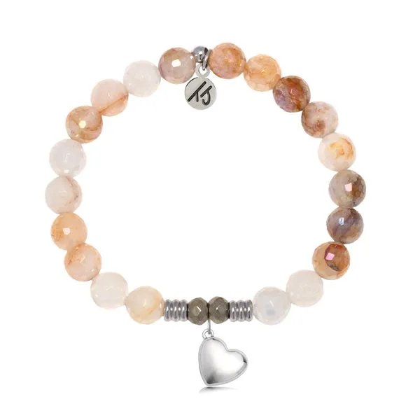 Sunset Quartz Bracelet with Silver 