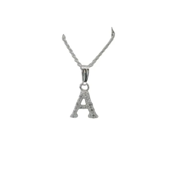 Sterling Silver Inital A Pendant Necklace Blocher Jewelers Ellwood City, PA