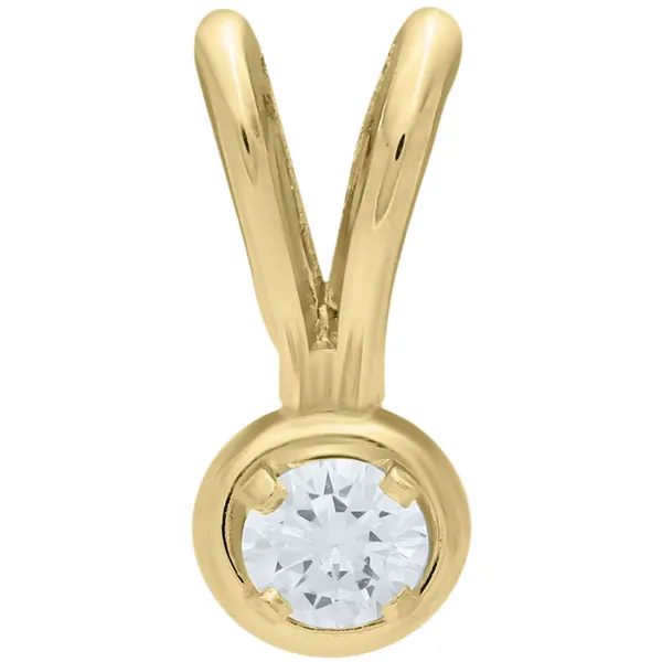 14K Yellow Gold Filled White CZ Necklace on 15