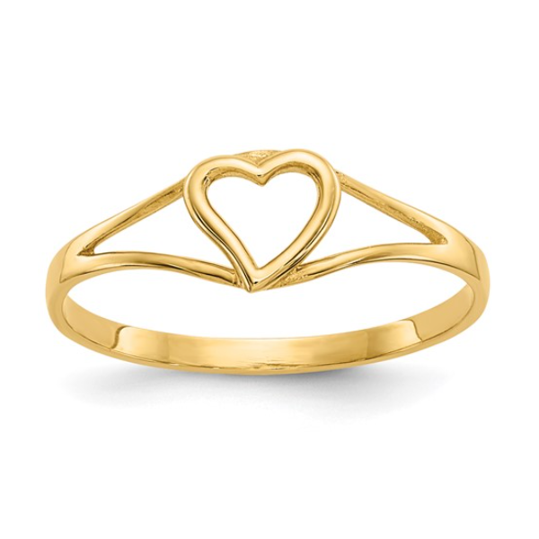 14K YG  Madi K Open Heart Ring Size 2 Blocher Jewelers Ellwood City, PA