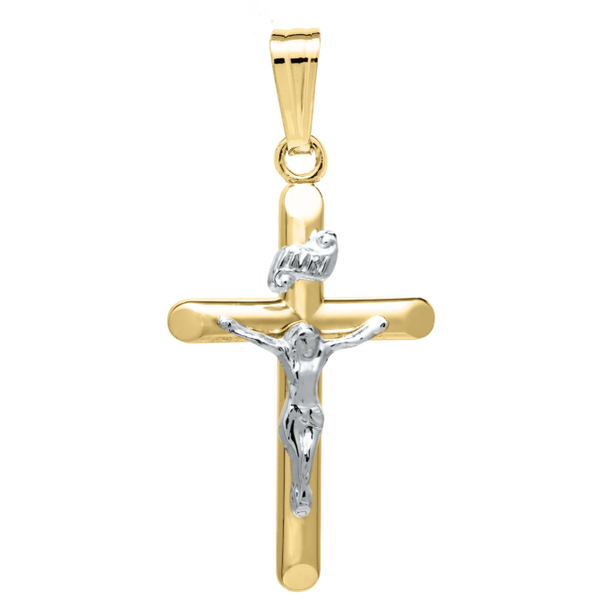 Kiddie Kraft 14K Gold Filled Crucifix on 15' Cable Chain Blocher Jewelers Ellwood City, PA