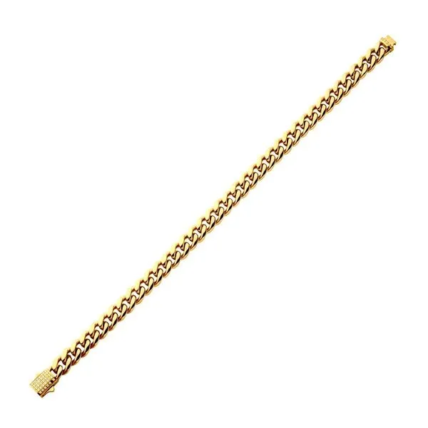 8mm 18Kt Gold IP Miami Cuban Chain Bracelet Blocher Jewelers Ellwood City, PA