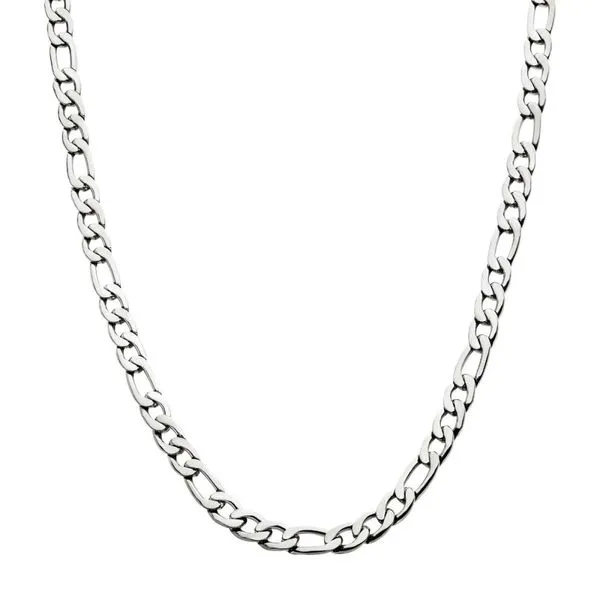 4mm Steel Figaro Chain Necklace 20