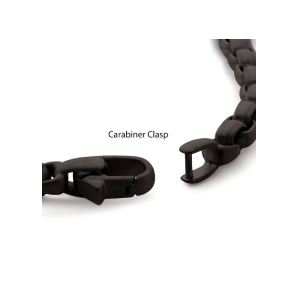 6mm Matte Finish Black IP Stainless Steel Bold Box Chain Bracelet 8