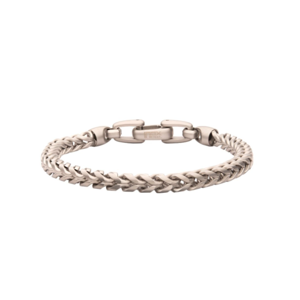 Stainless Steel Sandblast Franco Chain Bracelet, 5mm, 8.5