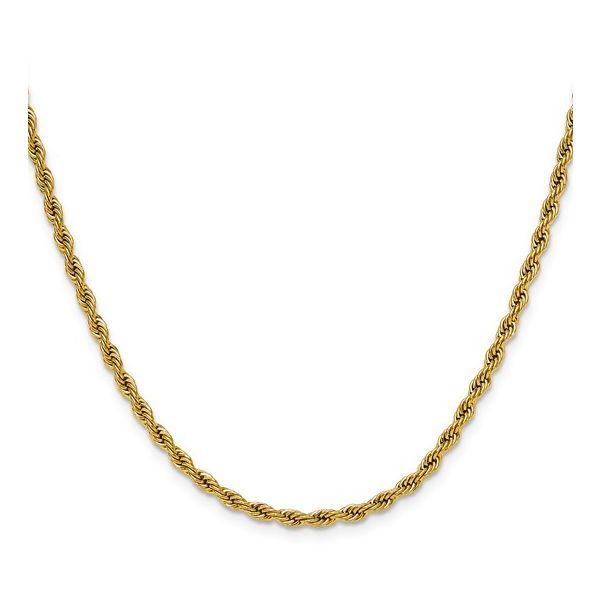 Chisel Stainless Steel Polished Yellow IP-plated 3mm Rope Chain 20