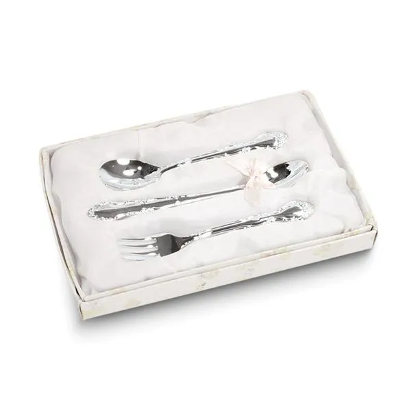 Silver-plated Baby Silverware Feeding Set Blocher Jewelers Ellwood City, PA