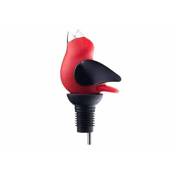 Red and Black ChirpyTop Wine Pourer Blocher Jewelers Ellwood City, PA