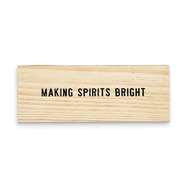 Making Spirits Bright Holiday Wine Charms Set in Wood Box Image 3 Blocher Jewelers Ellwood City, PA