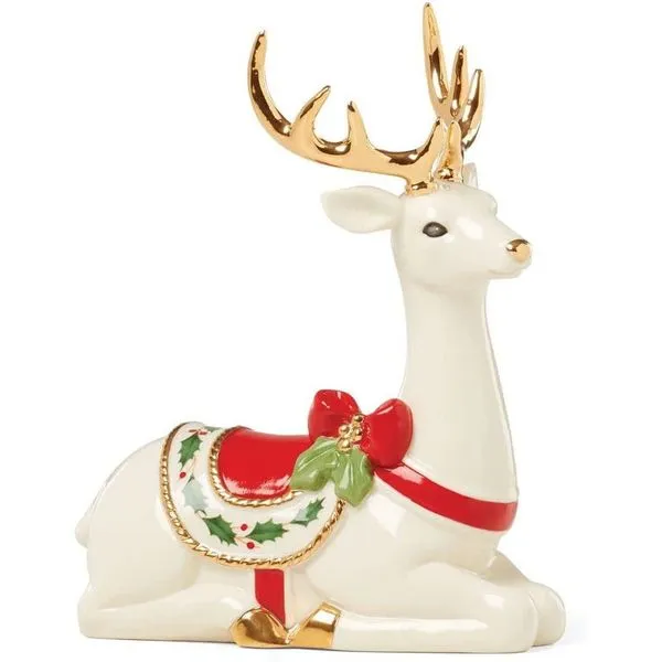 Laying Reindeer Figurine Blocher Jewelers Ellwood City, PA