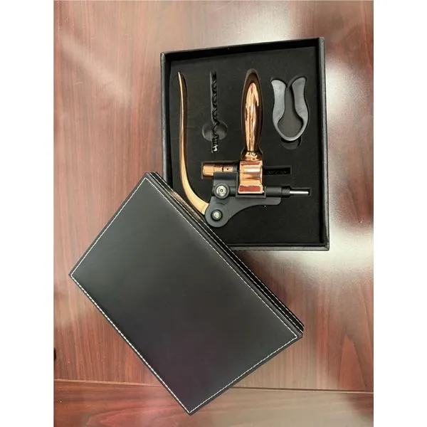 Wine Opener With Black Leather Case Image 2 Blocher Jewelers Ellwood City, PA