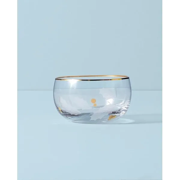 Holiday Gold Glass Nut Bowl Image 2 Blocher Jewelers Ellwood City, PA