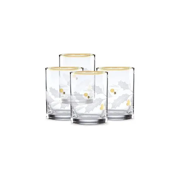 Holiday Gold DOF Glasses, Set of 4 Blocher Jewelers Ellwood City, PA