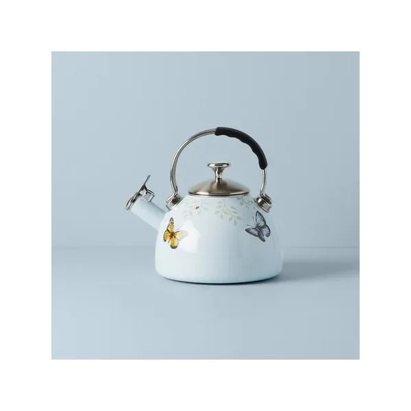 Lenox Butterfly Meadow Enamel Tea Kettle Blocher Jewelers Ellwood City, PA