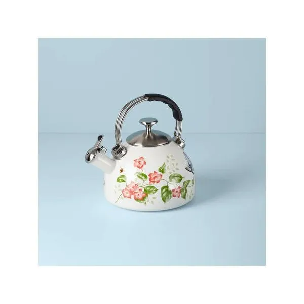 Lenox Butterfly Meadow Ladybug & Butterfly Enamel Tea Kettle Blocher Jewelers Ellwood City, PA