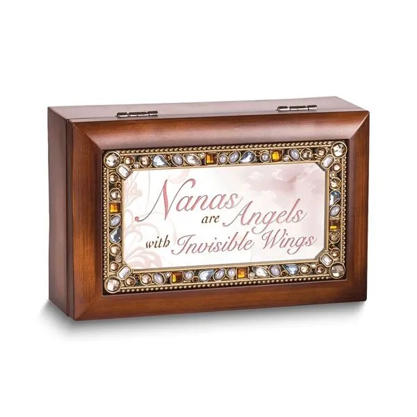 NANAS ARE ANGELS WITH INVISIBLE WINGS Petite Jeweled Resin Music Box (Plays Fur Elise) Blocher Jewelers Ellwood City, PA