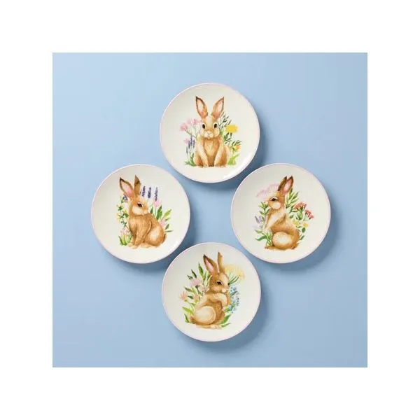 Lenox Bunny Accent Plates Set of 4 Blocher Jewelers Ellwood City, PA