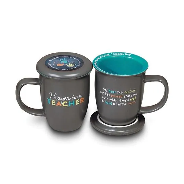 PRAYER FOR A TEACHER 1st Corinthians Verse Ceramic Mug and Coaster Set Blocher Jewelers Ellwood City, PA