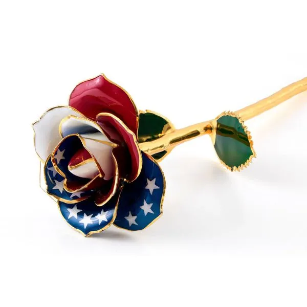 24K Gold Dipped Lacquer Preserved Rose Blocher Jewelers Ellwood City, PA
