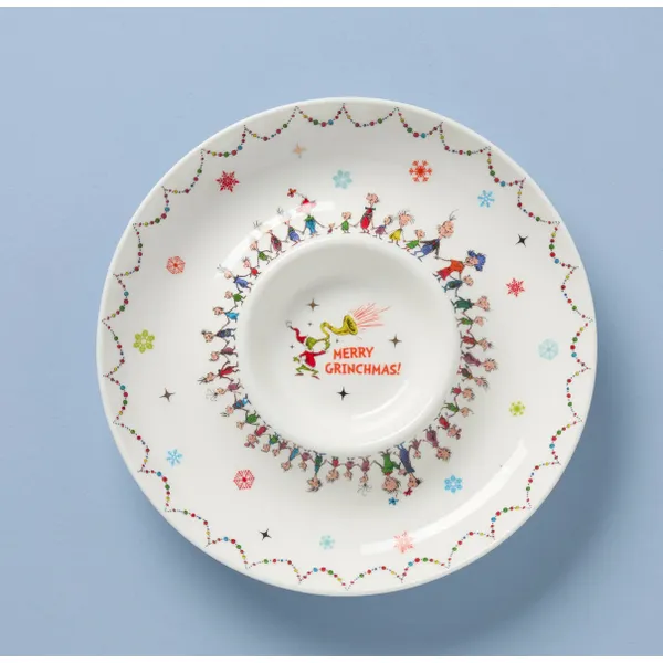 Lenox Merry Grinchmas Chip & Dip Bowl Blocher Jewelers Ellwood City, PA