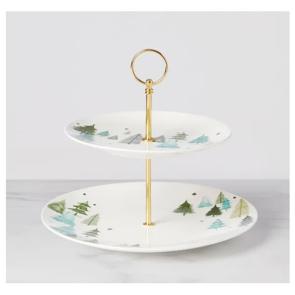 Lenox Balsam Lane 2-Tiered Server, Height: 9.5