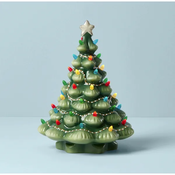 Lenox Treasured Traditions Green Lit Tree, 10.75