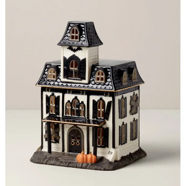 Lenox Vintage Halloween Lit House Figurine, 6.5