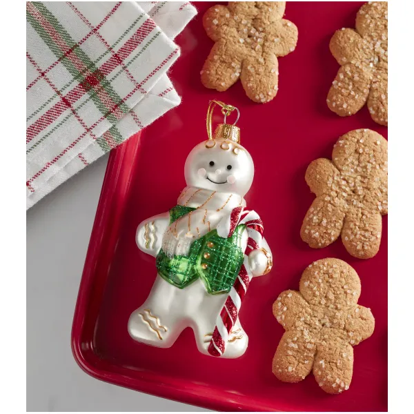 Lenox 2025 Retro Blown Glass Gingerbread Ornament, 2.75