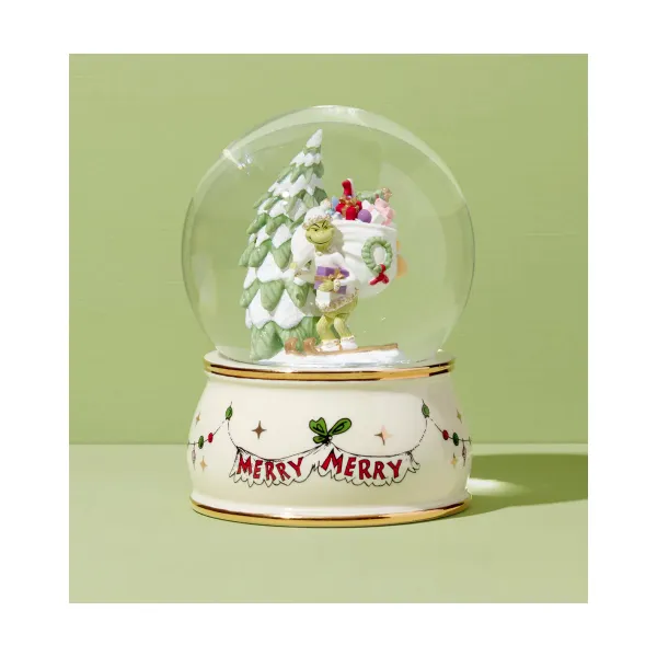 Lenox The Grinch Snow Globe, 3.75