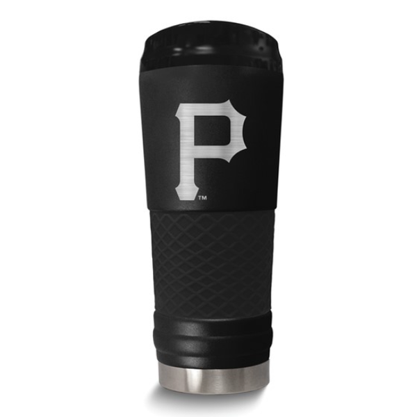 MLB Pittsburgh Pirates Stainless Steel Silicone Grip 24 oz. Stealth Draft Tumbler with Lid Blocher Jewelers Ellwood City, PA