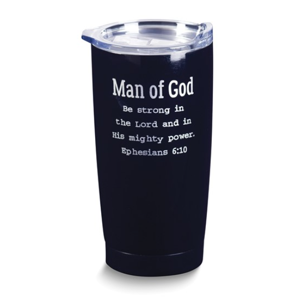 Black Stainless Steel Man Of God 30 ounce Tumbler Blocher Jewelers Ellwood City, PA
