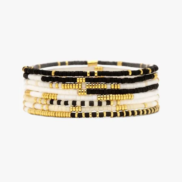 Black And White With Gold Pura Vida Braclet Blocher Jewelers Ellwood City, PA