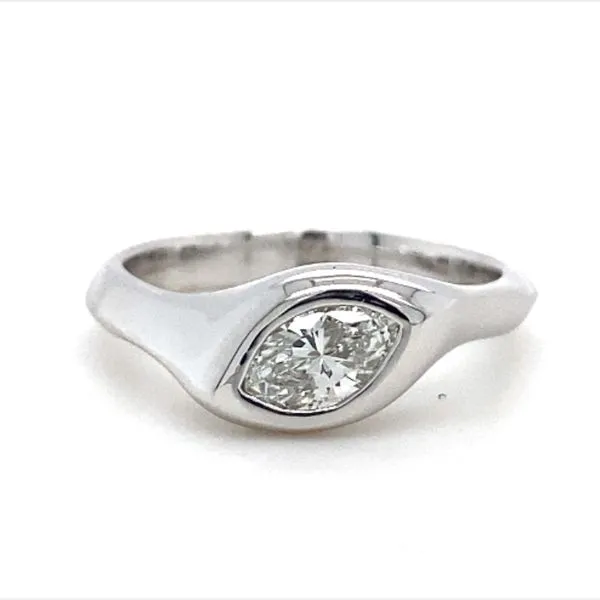 Marquise Solitaire Engagement Ring Blue Heron Jewelry Company Poulsbo, WA