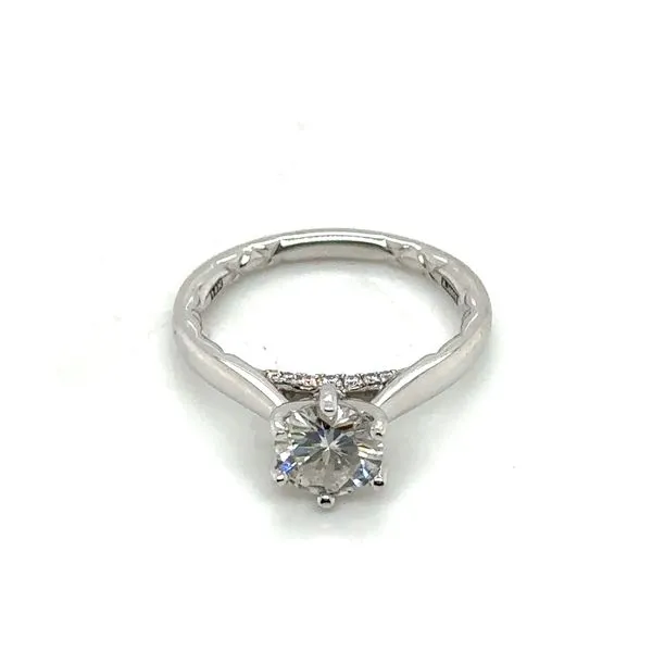 Moissanite Solitaire Engagement Ring Blue Heron Jewelry Company Poulsbo, WA