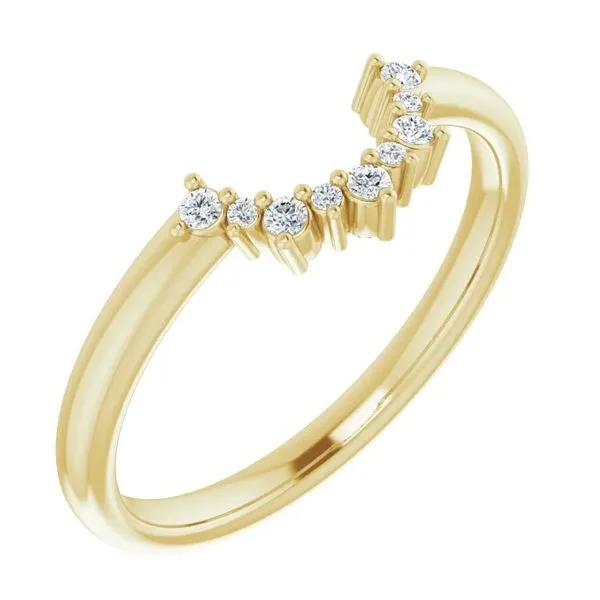 Yellow Gold & Diamond Low Profile Contour Band Blue Heron Jewelry Company Poulsbo, WA