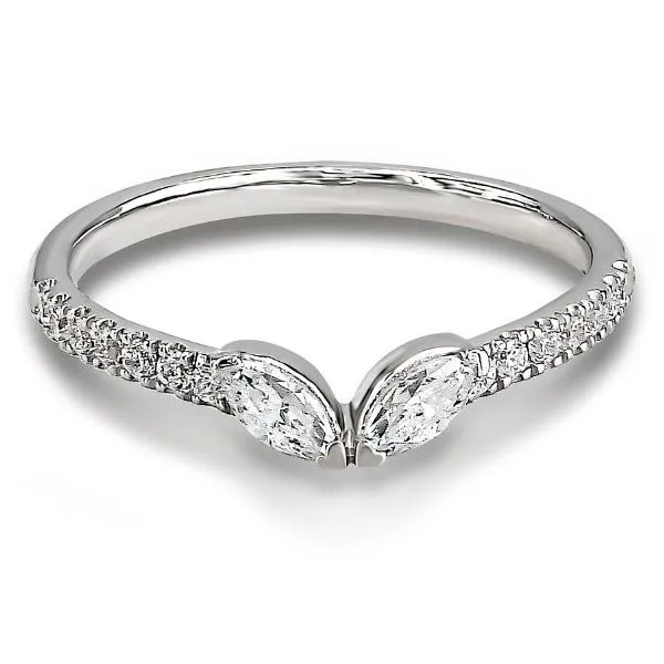 Double Marquise Diamond Contour Wedding Band Blue Heron Jewelry Company Poulsbo, WA